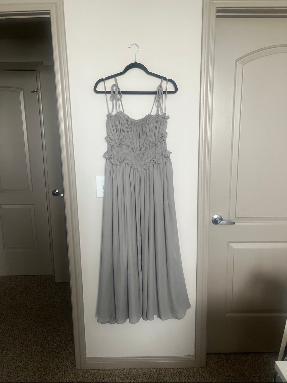 Women’s Midi Smocked Sundress in sage green